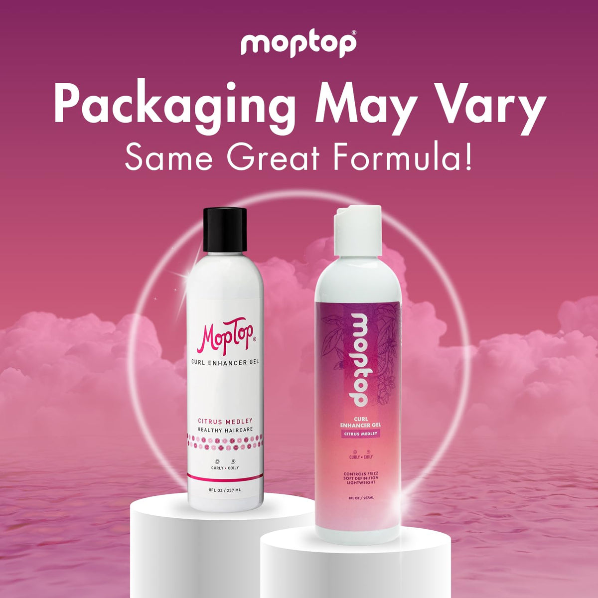 Applying MopTop gel to damp hair demonstrating even distribution benefit