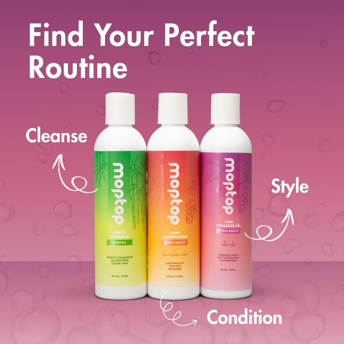 Diffusing hair with MopTop gel to show enhanced curl definition benefit