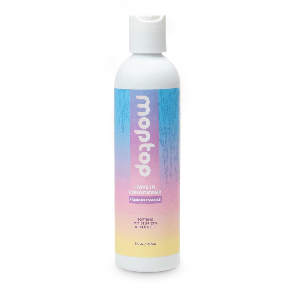 MopTop front bottle showing packaging and product identity, clear directions