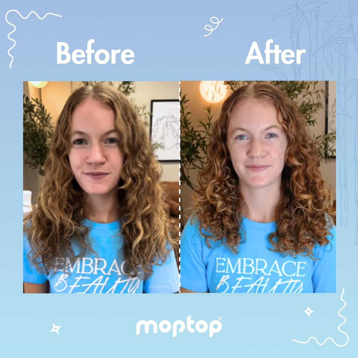 MopTop shampoo foam texture on hand demonstrating gentle cleansing