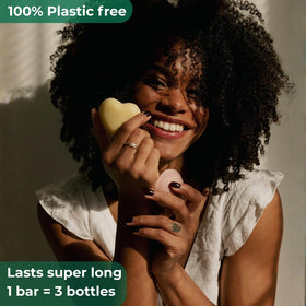 Morava conditioner bar wrapped in paper packaging highlighting sustainable zero-plastic benefit