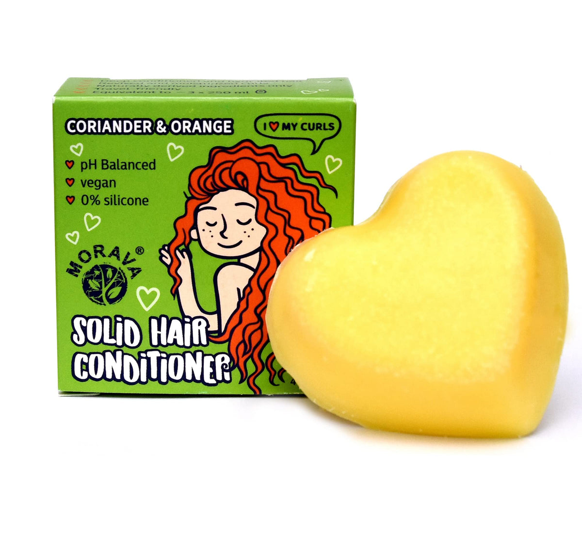 Morava conditioner bar next to travel kit showing compact size and plastic-free convenience