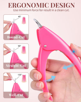MORGLES finished square nails on hands showing salon-quality, wearable result