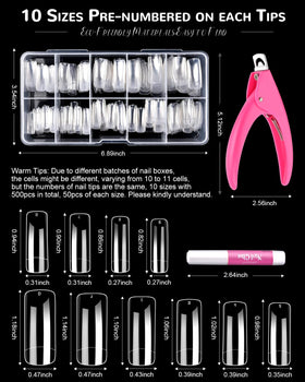 MORGLES numbered size organizer with 10 sizes for quick accurate nail fitting