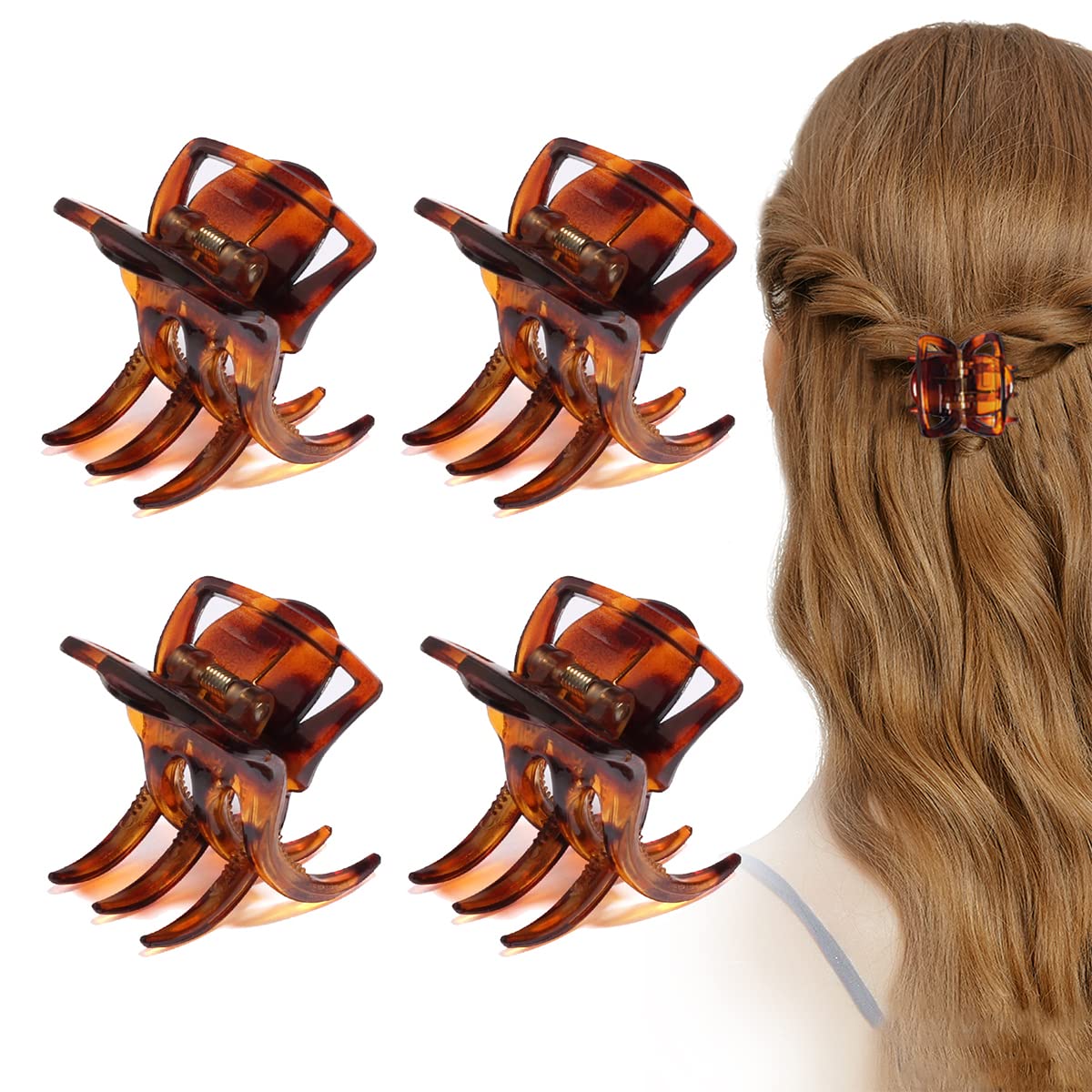 Morhom front view of large hair claw clip showing clean design and durability