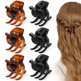 Morhom front view showing six 1.3-inch jaw clips and attractive neutral colors, durable everyday accessory