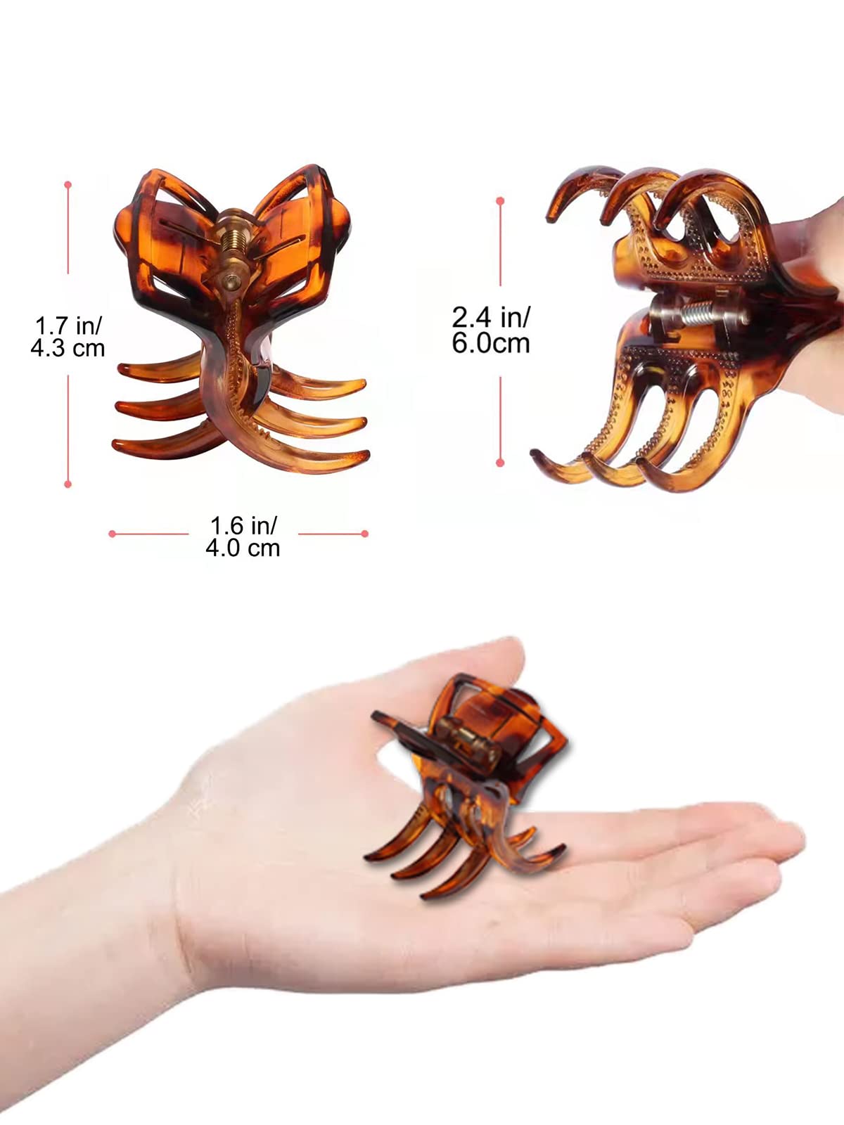 Morhom clip held in hand to show 2.0-inch size and portability
