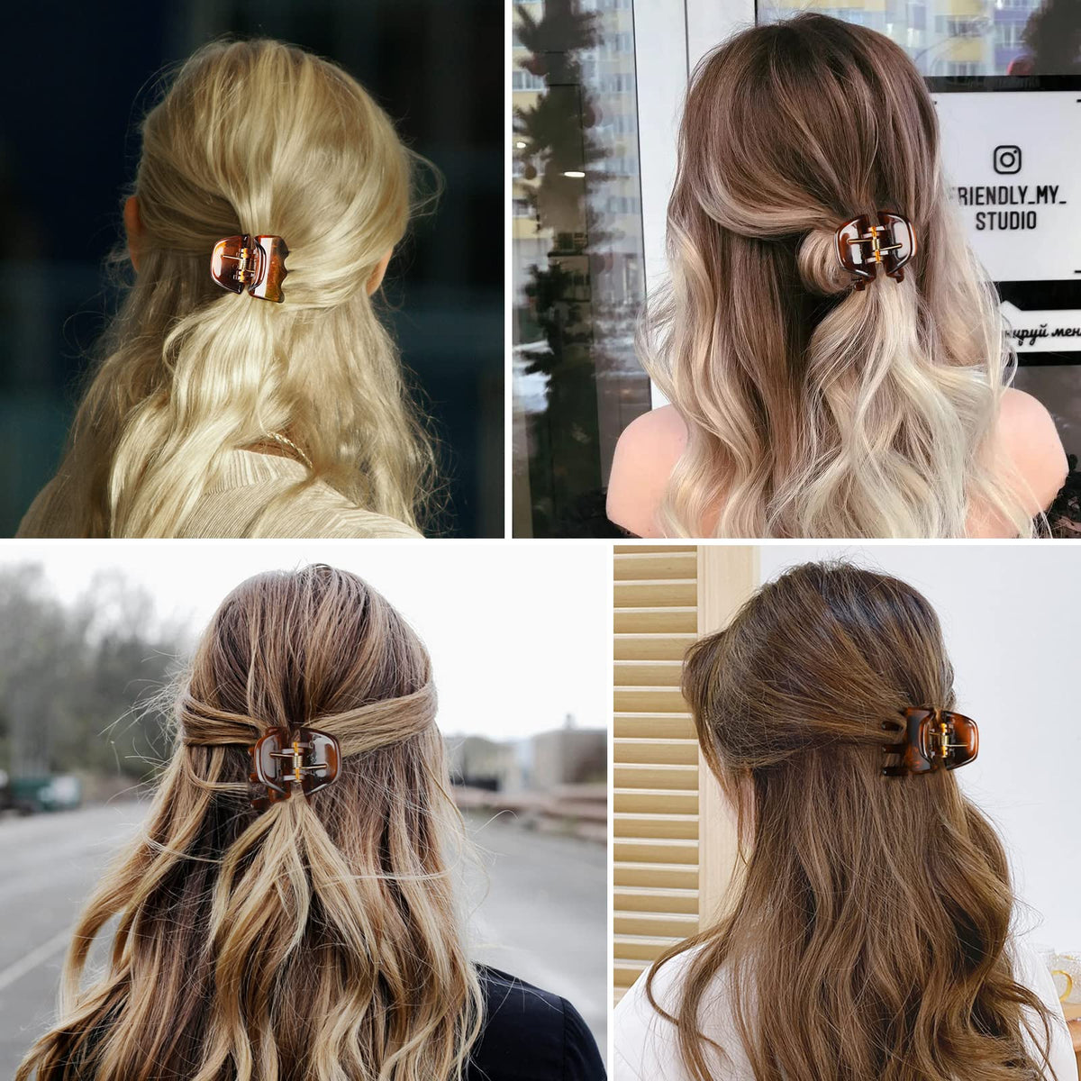 Morhom vanity lifestyle shot showing clips as stylish, everyday hair accessories