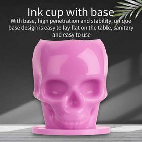 Moricher top view of black white blue pink cups for intuitive color organization