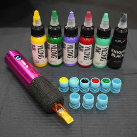 Moricher cups in a tattoo studio setting demonstrating quick access and workflow benefit