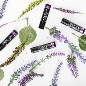 Moroccan Magic balm applied on lips for instant moisture and soft finish