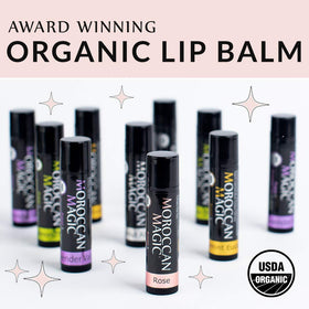Moroccan Magic application on lips showing smooth coverage and immediate soothing relief