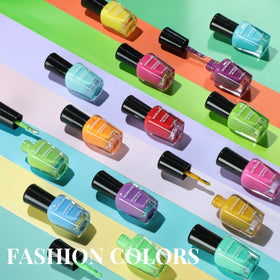 Morovan nail polish applied on fingers showing neat manicure and glossy finish