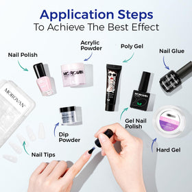 Morovan application on a nail tip in hand illustrating easy controlled use