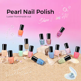 Morovan bottle close-up of pearlescent polish highlighting luminous finish