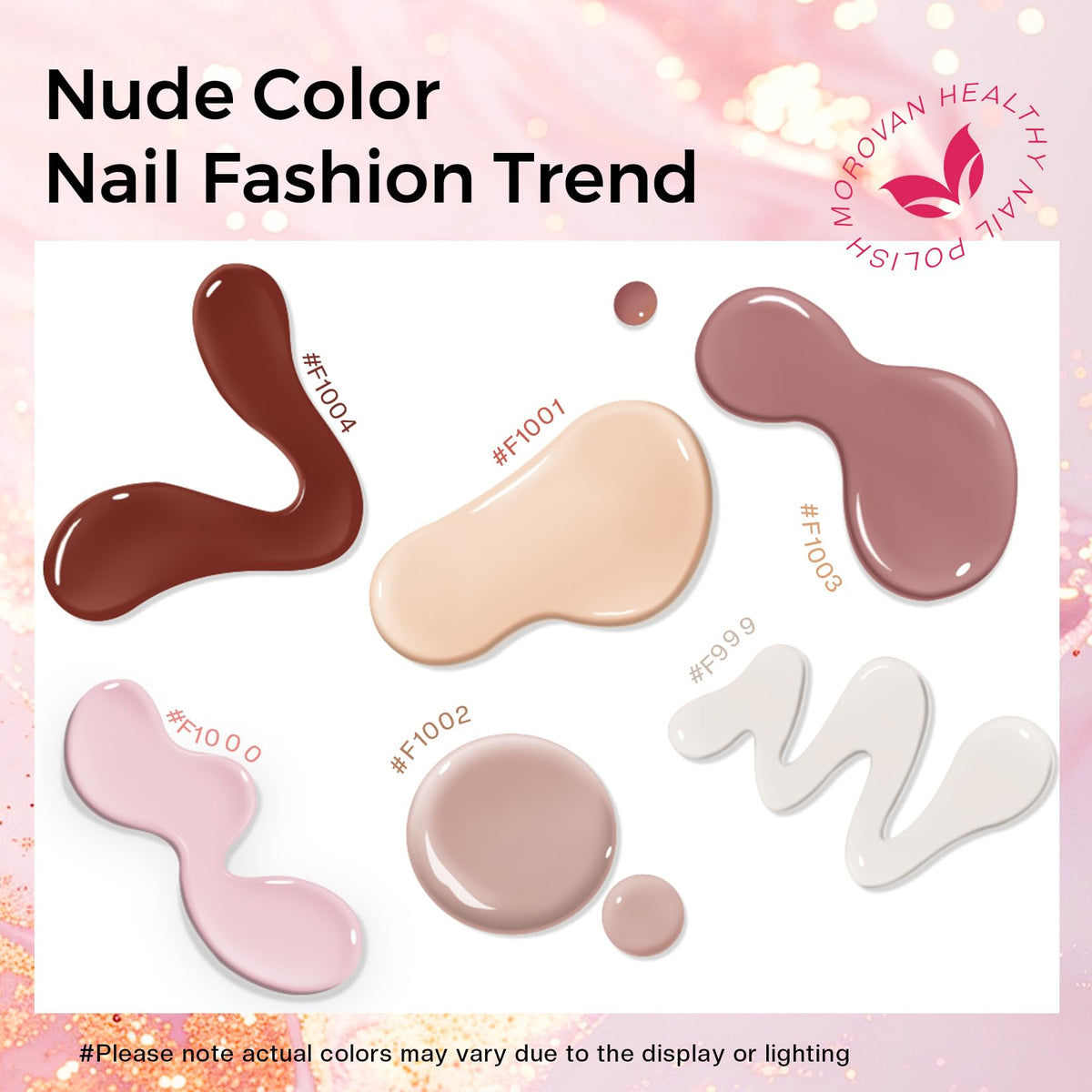 Morovan brush and stroke swatch, wide brush delivers even coverage benefit