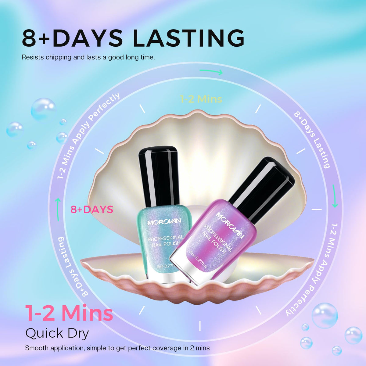 Morovan brush detail on mini cap for precise application and beginner control