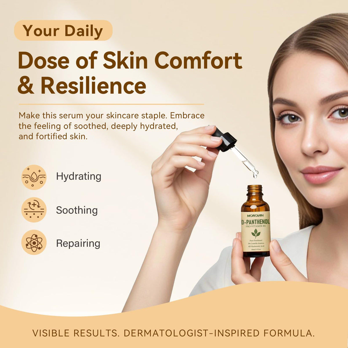 Bathroom shelf with Morovan in a daily skincare routine scene