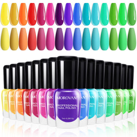 Morovan front packaging showing all 15 bright color bottles and clear labeling