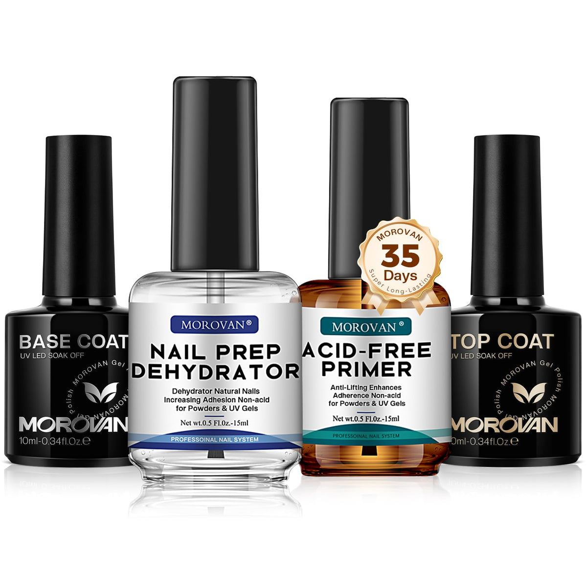 Morovan front packaging showing complete 4-piece kit and professional benefit