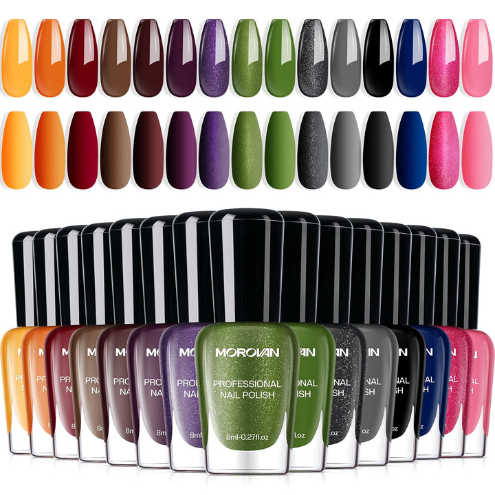 Morovan front packaging showing full 15-shade set and neat arrangement for gift-ready presentation
