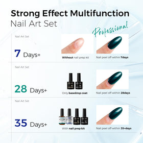 Morovan gel top coat swipe demonstrating high-gloss, chip-resistant finish