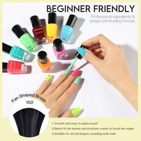 Morovan hand model in use demonstrating fast drying and glossy finish