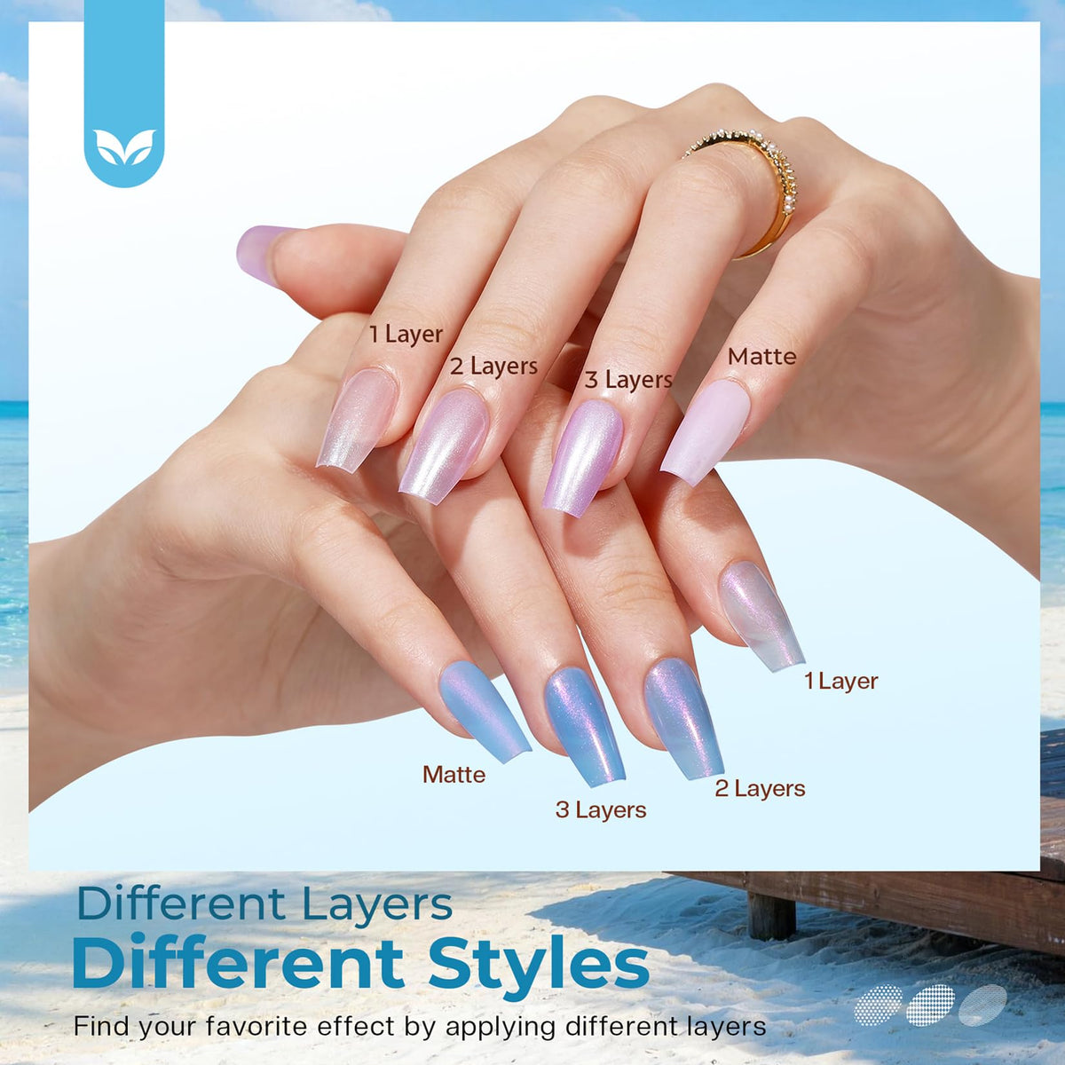 Morovan lifestyle photo with spring outfit and matching pastel manicure