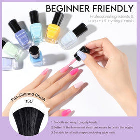 Morovan polish being applied on nails demonstrating quick-dry convenience