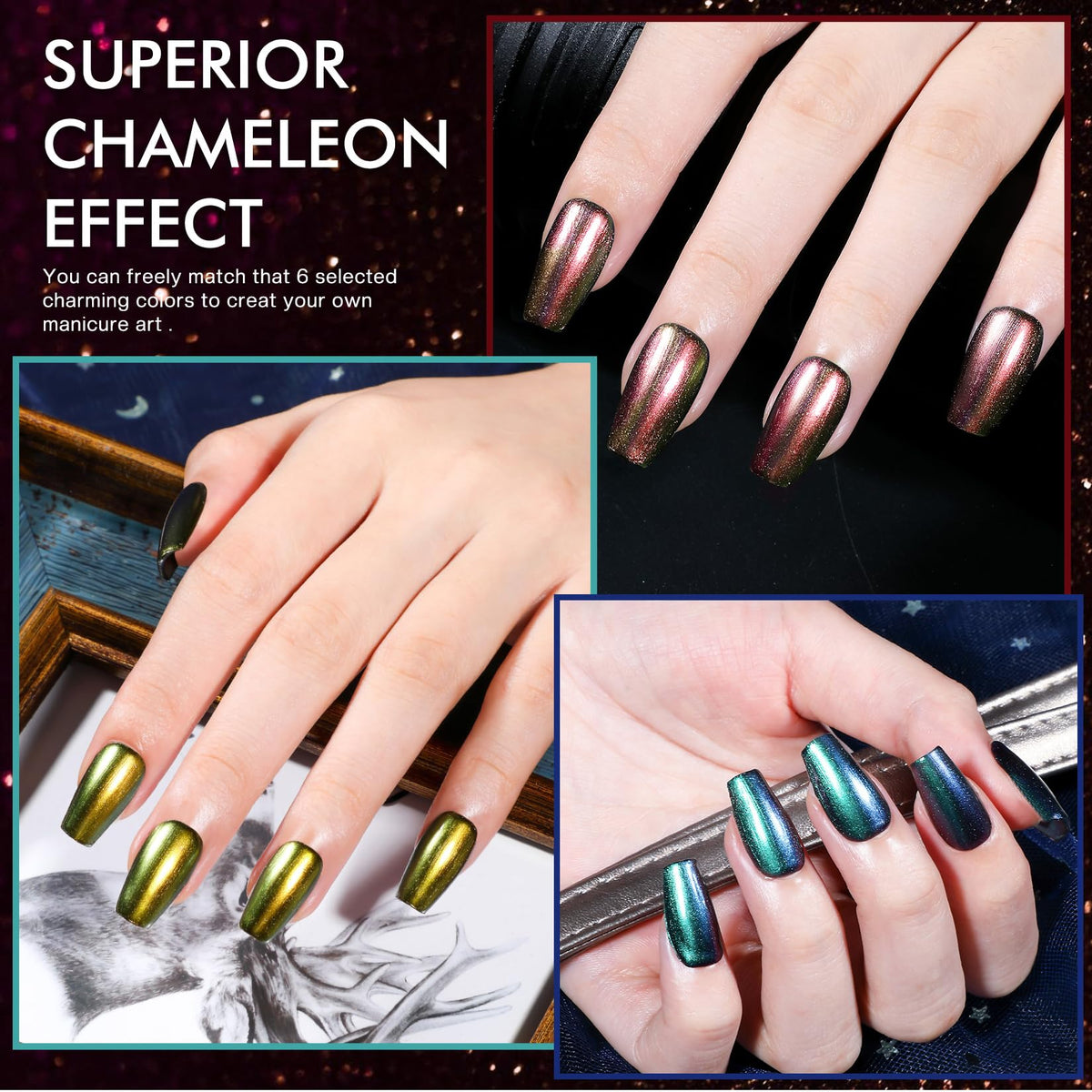 Morovan ombre demo nails showing blended two-tone effect for creative gradients