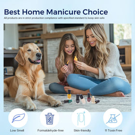 Morovan pedicure on toes in lifestyle setting for matching mani-pedi look