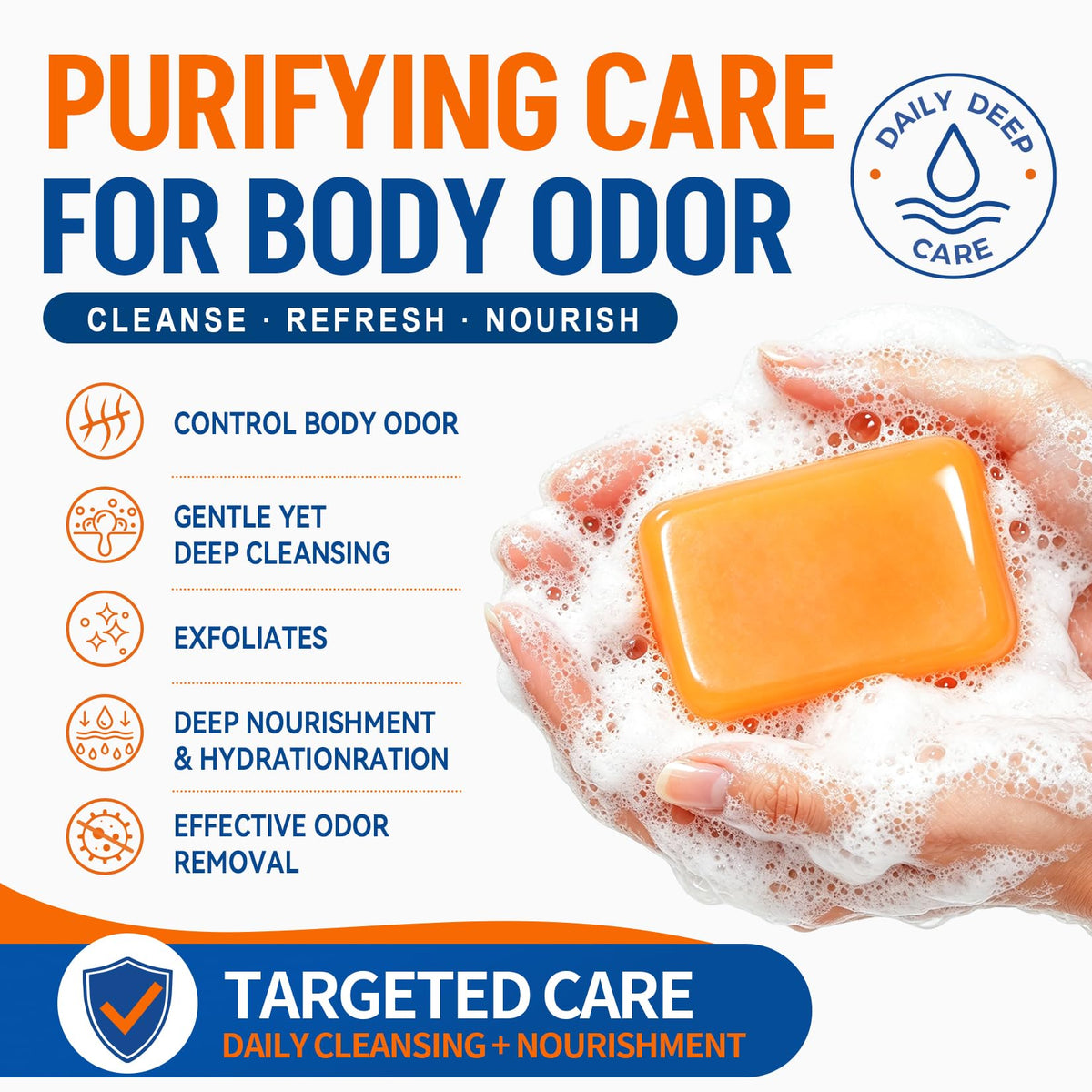Morovan persimmon soap close-up texture highlighting gentle lather