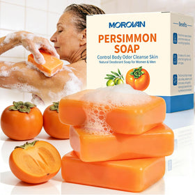 Morovan persimmon soap front packaging showing natural benefits