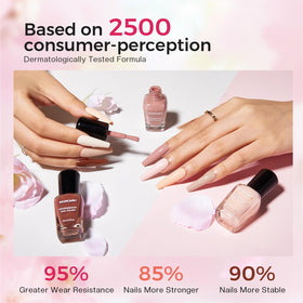 Morovan polish on fingers in lifestyle shot, natural look for everyday wear
