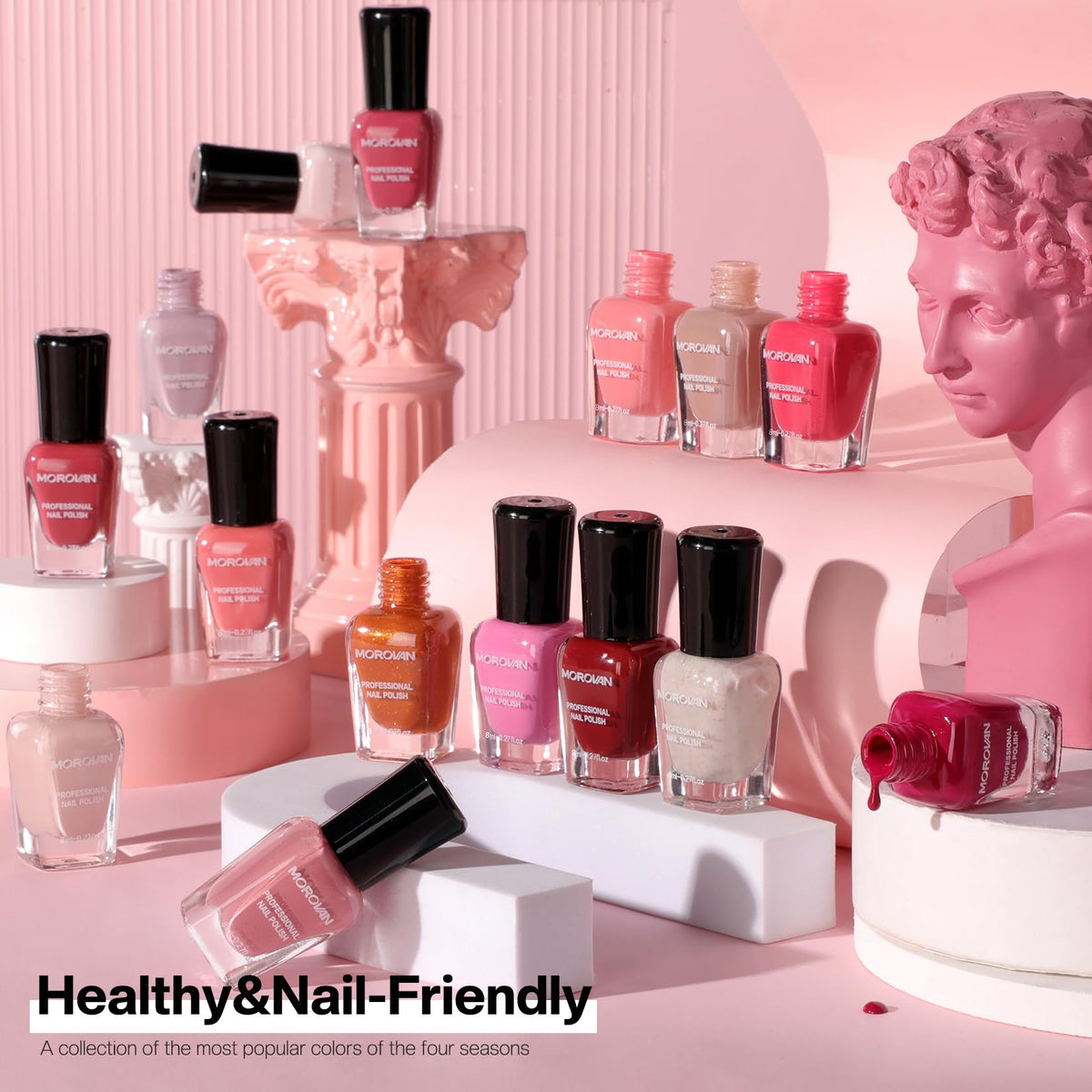 Morovan arranged shades flatlay illustrating color range and coordination