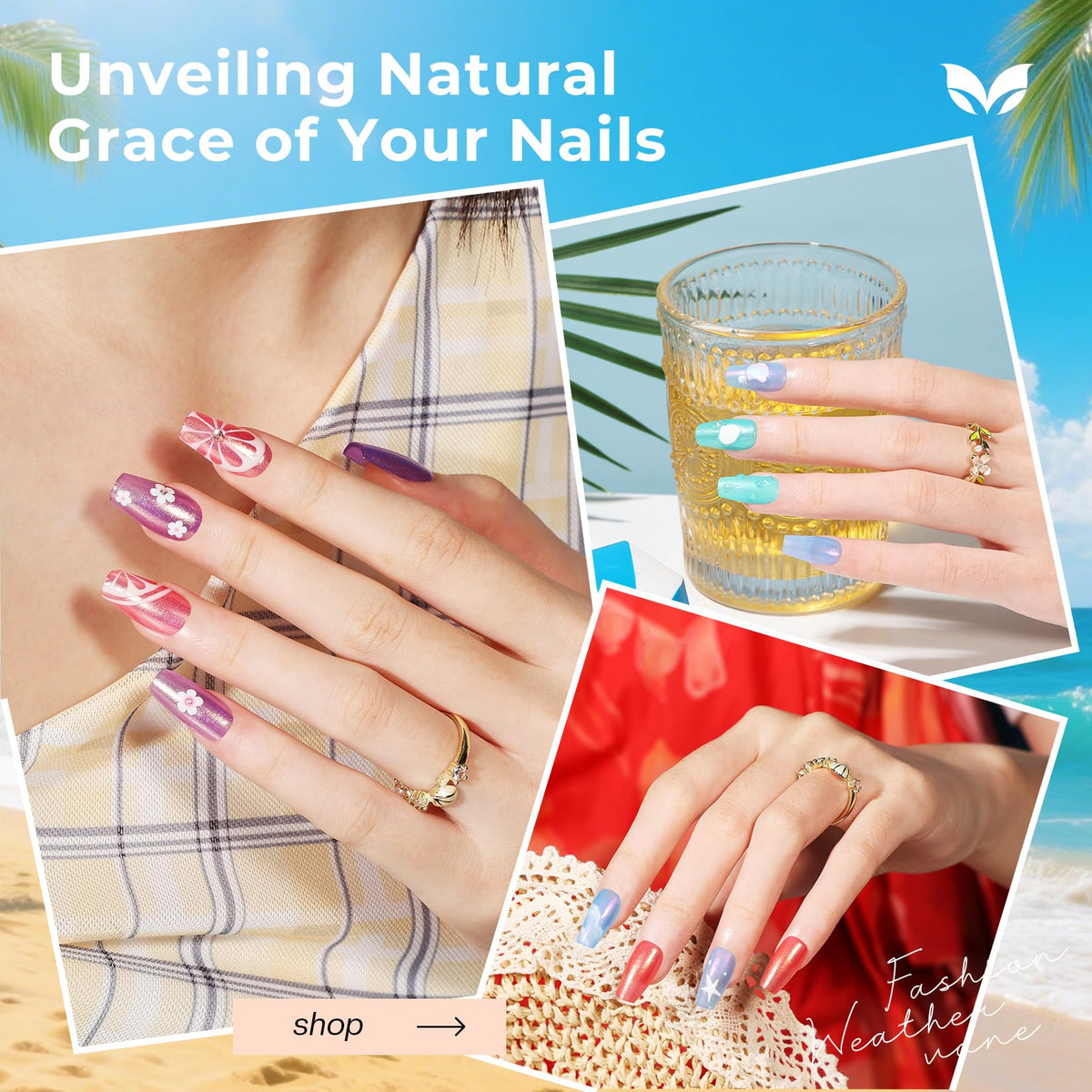 Morovan swatch row displaying six iridescent pastel nail colors clearly