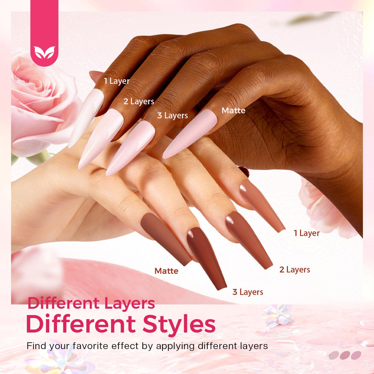 Morovan texture gloss detail on nail, shiny durable finish benefit