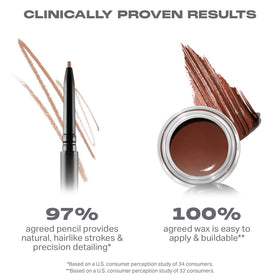 MORPHE before and after brow transformation demonstrating fuller shape