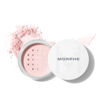 MORPHE front jar showing Brightening Pink label and compact packaging benefit
