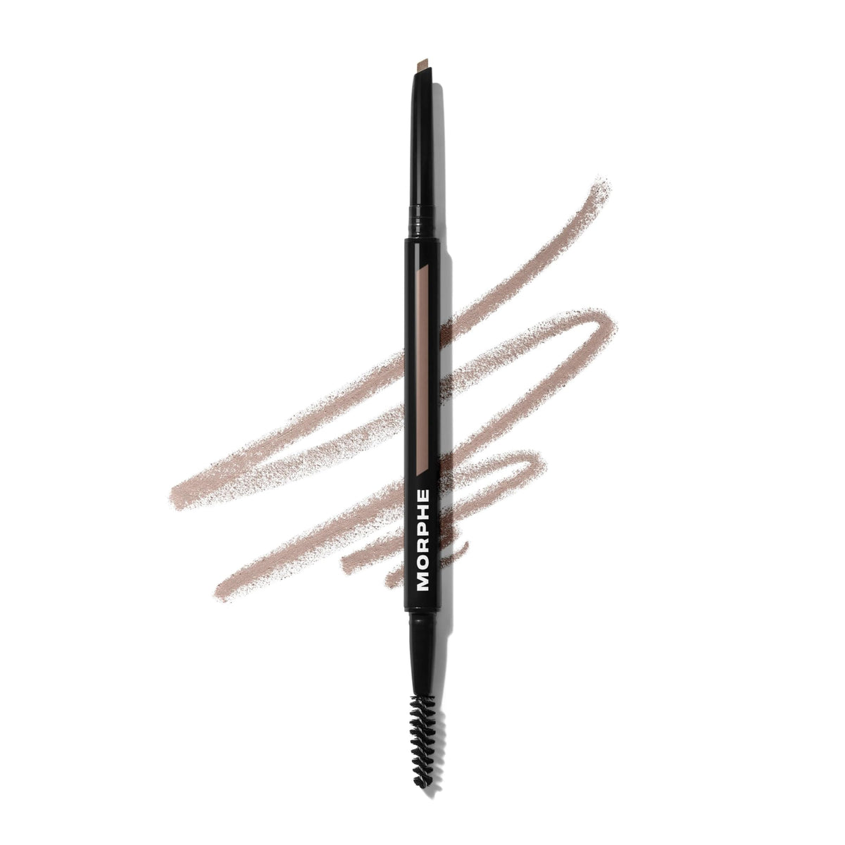 MORPHE front packaging of Definer Brow Pencil showing shade name Hazelnut and dual-ended design for easy selection