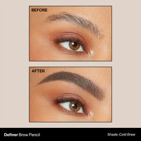 Morphe definer close-up of slanted tip demonstrating precise shaping and control