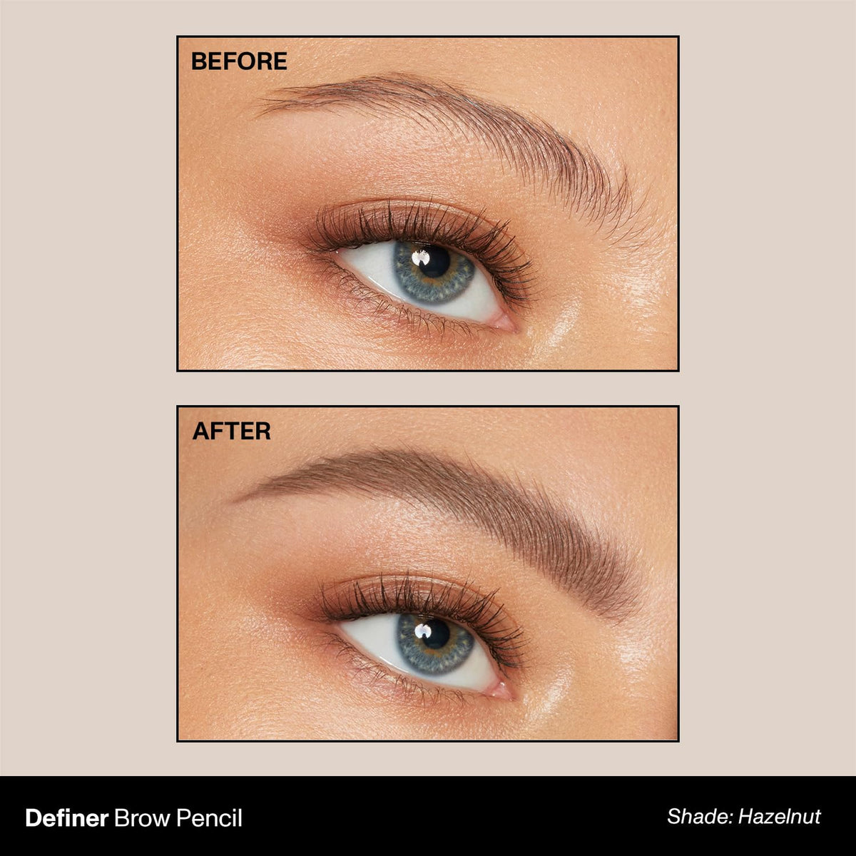 MORPHE close-up of slanted pencil tip demonstrating precise shaping and no-tug application benefit