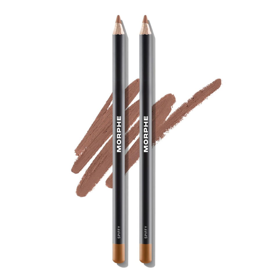 MORPHE front packaging showing two lip pencils and clean labeling benefit of clear product ID