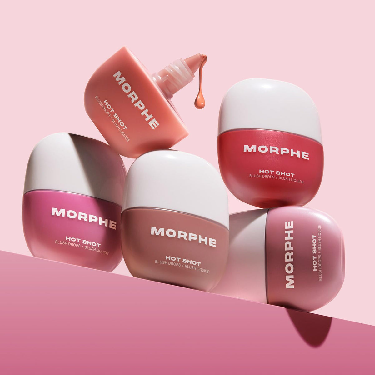 Morphe bottle on a vanity in lifestyle scene conveying everyday beauty use