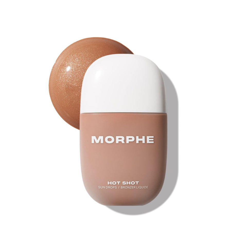 MORPHE front packaging showing bronzing drops and branding benefit of buildable glow