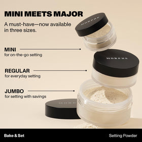 MORPHE jar in hand for size comparison, travel-friendly 0.62 oz convenience