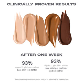 Morphe Lightform side profile on model showing natural radiant, hydrated skin
