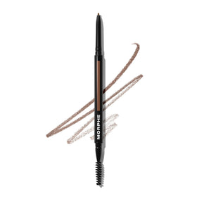 Morphe front view of dual eyebrow pencil showing sleek design and shade