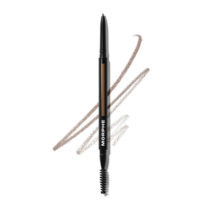 MORPHE pencil front view showing dual-ended design and compact benefit