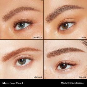 MORPHE multiple swatches on skin demonstrating Almond buildable pigmentation
